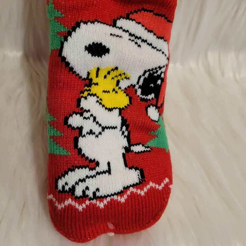 Peanuts Snoopy & Woodstock Christmas Slipper Socks